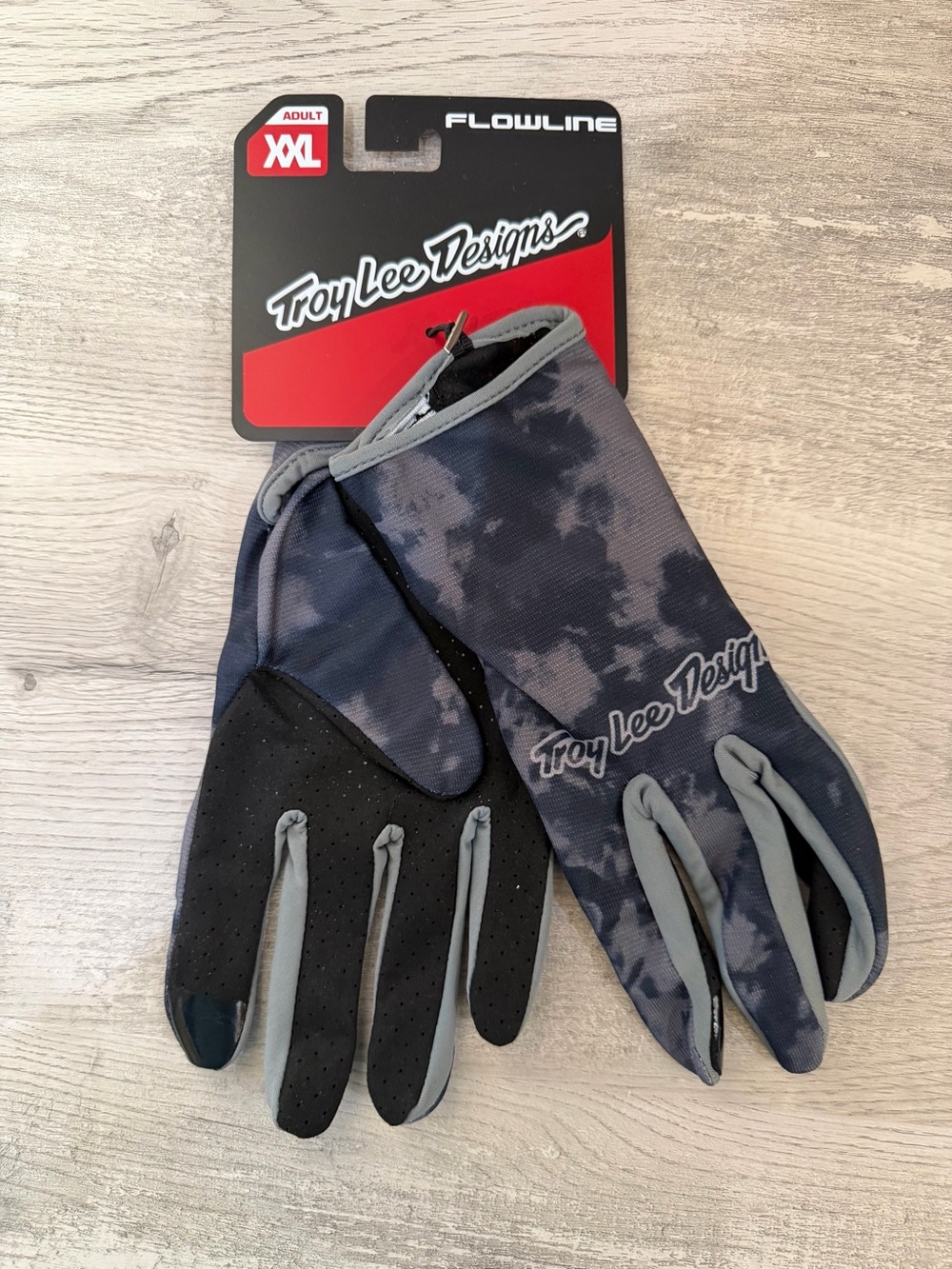Troy Lee Designs Flowline XXL Riding Gloves - Black/Gray Camo